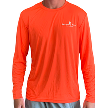 Load image into Gallery viewer, Tropical Long Sleeve Beach Shirt - Bright Orange