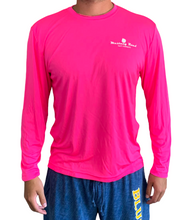 Load image into Gallery viewer, Tropical Long Sleeve Beach Shirt - Hot Pink
